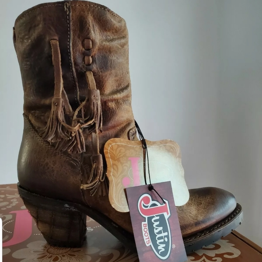 Justin boots women's TAN RUSTICO riding boot